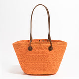 Straw Woven Women Tote Bag Summer Beach Bag