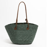 Straw Woven Women Tote Bag Summer Beach Bag