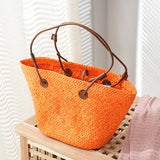 Straw Woven Women Tote Bag Summer Beach Bag