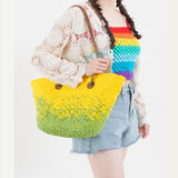 Straw Woven Women Tote Bag Summer Beach Bag