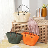 Straw Woven Women Tote Bag Summer Beach Bag