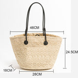 Straw Woven Women Tote Bag Summer Beach Bag