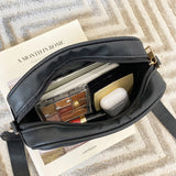 PU Leather Messenger Bag Zipper Handbag