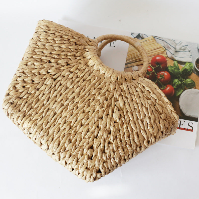 Handbag Bohemian Bag Angled Straw Bag