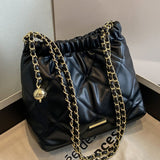 Rhombus Shoulder Bucket Bag