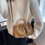 Women's Pleated Shoulder Messenger Bag