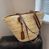 Summer New Straw Woven Bag Bucket Bag