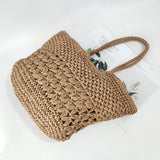 Hollow Out Woven Straw Shopping Bag