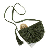 Straw Bag Embossed Pattern Woven Bag