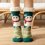 Winter Christmas Socks Plush Coral Fleece Socks