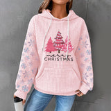 Hooded Sweatshirt Small Checkered Christmas Tree