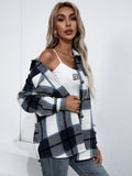 Women's Loose Plaid Woolen Jacket