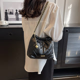 Rhombus Shoulder Bucket Bag