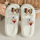 Santa Claus Cotton Slippers, Lightweight and Non-slip for Home Use