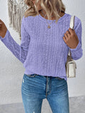 Round Neck Lace Hollow Casual T-shirt