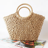 Handbag Bohemian Bag Angled Straw Bag