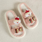 Santa Claus Cotton Slippers, Lightweight and Non-slip for Home Use