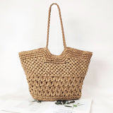 Hollow Out Woven Straw Shopping Bag