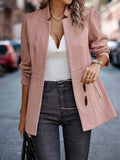 Women's Slim Fit Jacquard Splicing Elegant Jacket