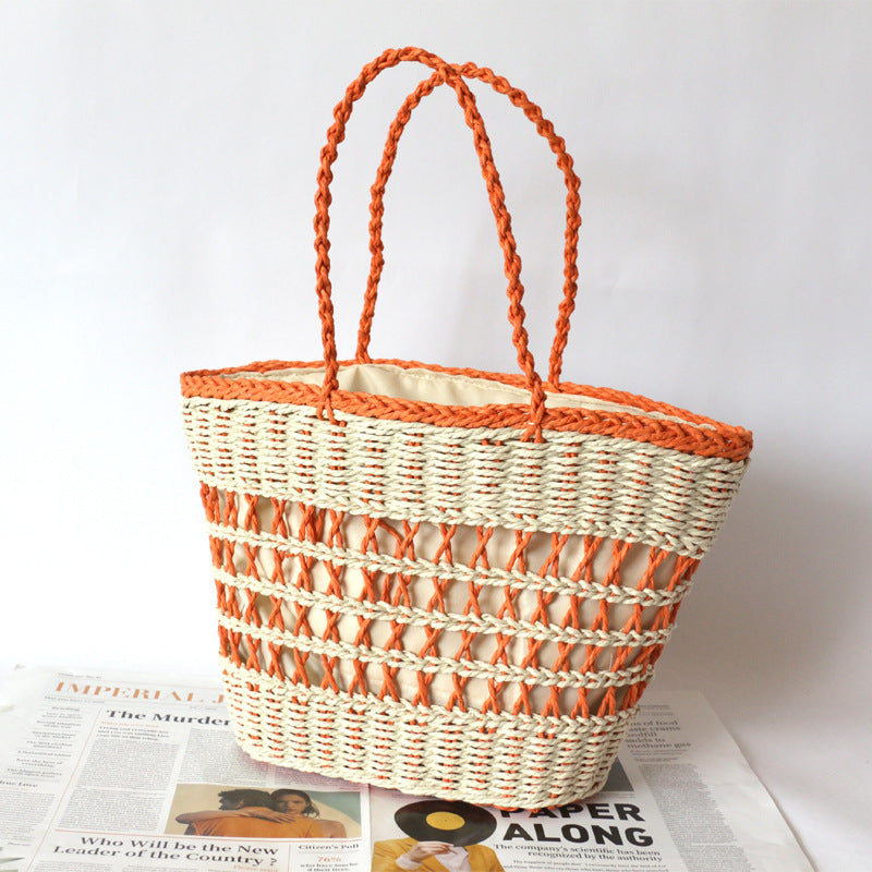 Hollow Out Vegetable Basket Vacation Casual Handbag