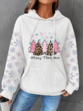 Hooded Sweatshirt Small Checkered Christmas Tree