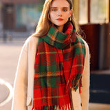 Christmas Imitation Cashmere Plaid Warm Couple