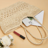 Hollow Out Woven Straw Shopping Bag