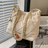 Rhombus Shoulder Bucket Bag