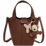 Retro Design Bag Messenger Portable Bucket Bag