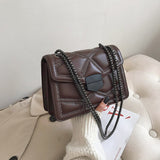 Women Rivet Chain Messenger Bag