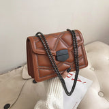 Women Rivet Chain Messenger Bag
