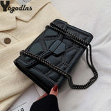 Women Rivet Chain Messenger Bag