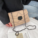Women Rivet Chain Messenger Bag