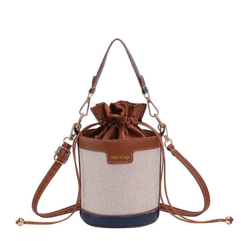 PU Leather Bucket Crossbody Bag Casual Travel Shopping