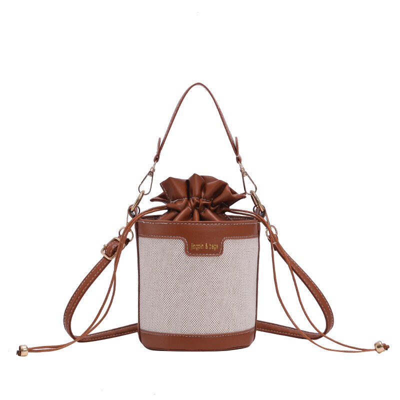 PU Leather Bucket Crossbody Bag Casual Travel Shopping