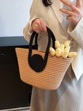 Large Capacity Woven Tote Bags Shopping