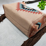 Vintage Hand-woven Streamer Cotton And Linen Shoulder Bag