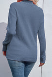 Long Sleeve Turtleneck Cut Out Sweater