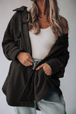 Turn Down Collar Single-breasted Wollen Coat