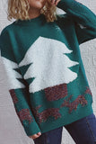 Christmas Tree Pattern Knitting Sweater
