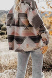 Women's Vintage Aztec Print Loose Shacket Jacket