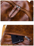Paziye Brown Vintage Japanese Shoulder Backpack