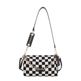 Women's Plaid Messenger Bag