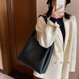 Women Handbag 2 Piece Large Capacity Shoulder Bags High Quality Leather Bags Ladies Wild Bag