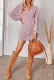 Plain Open Button Loose Knit Cardigans