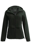 Plain Open Zipper Pockets Winter Outfits Hooded Outdoor Jackets