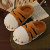 Indoor Warm Cute Tiger Couple Slippers Winter Cotton Slippers