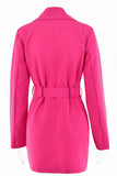 Plain Lapel Collar Open Pockets Winter Outfits Jacket