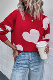 Heart Knitting Pullover autumn outfits Sweater
