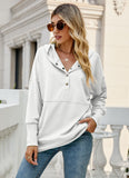 Snap Button Down Kangaroo Pocket Hoodies